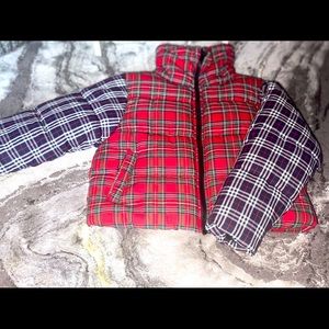 Plaid puffer